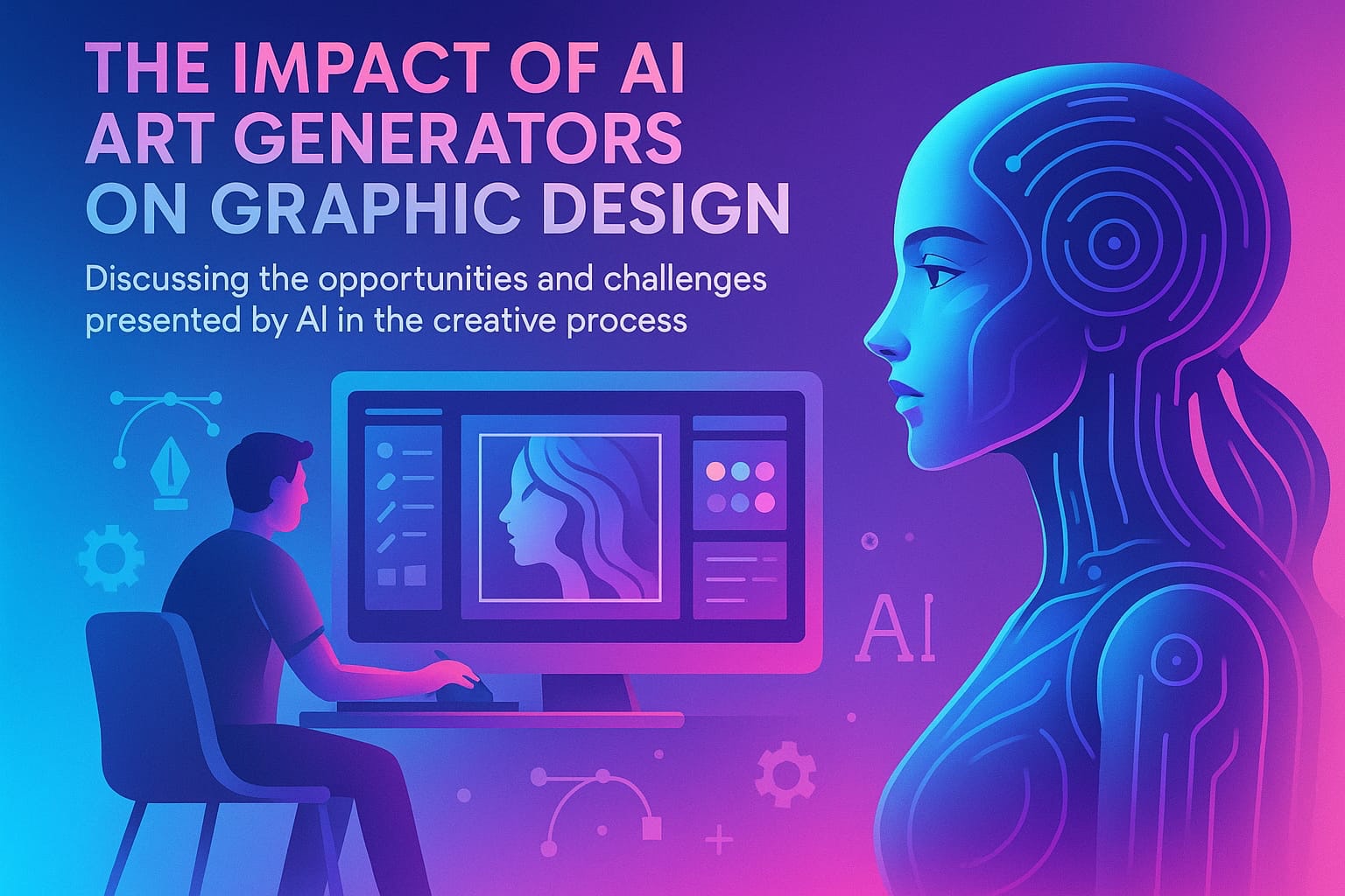 The Impact of AI Art Generators on Graphic Design: Discussing the opportunities and challenges presented by AI in the creative process